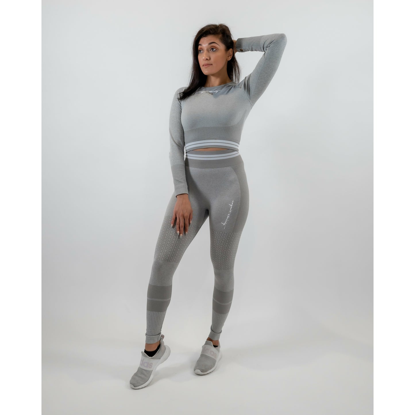 LUX SEAMLESS SET - HEATHER GREY - noquitsociety