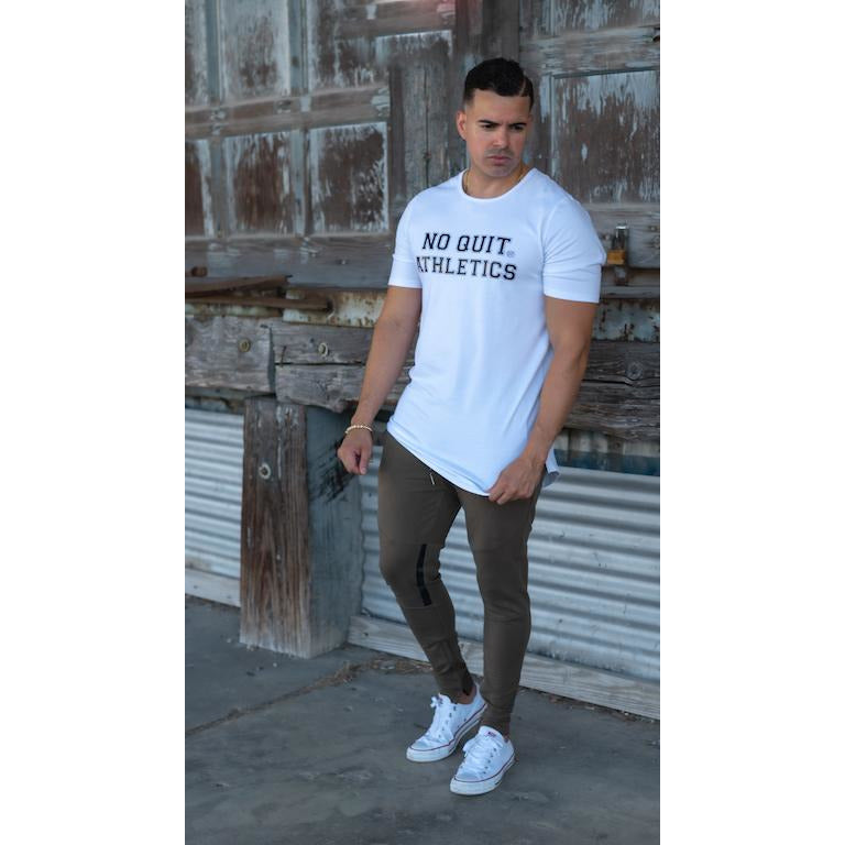 ATHLETE PREMIUM T-SHIRT - WHITE - noquitsociety