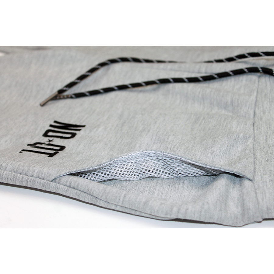 ICONIC FLEECE SHORTS- HEATHER GREY - noquitsociety