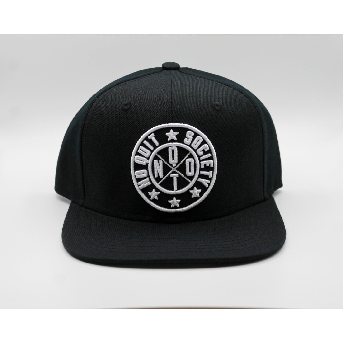 SOCIETY SNAPBACK - STEALTH BLACK - noquitsociety