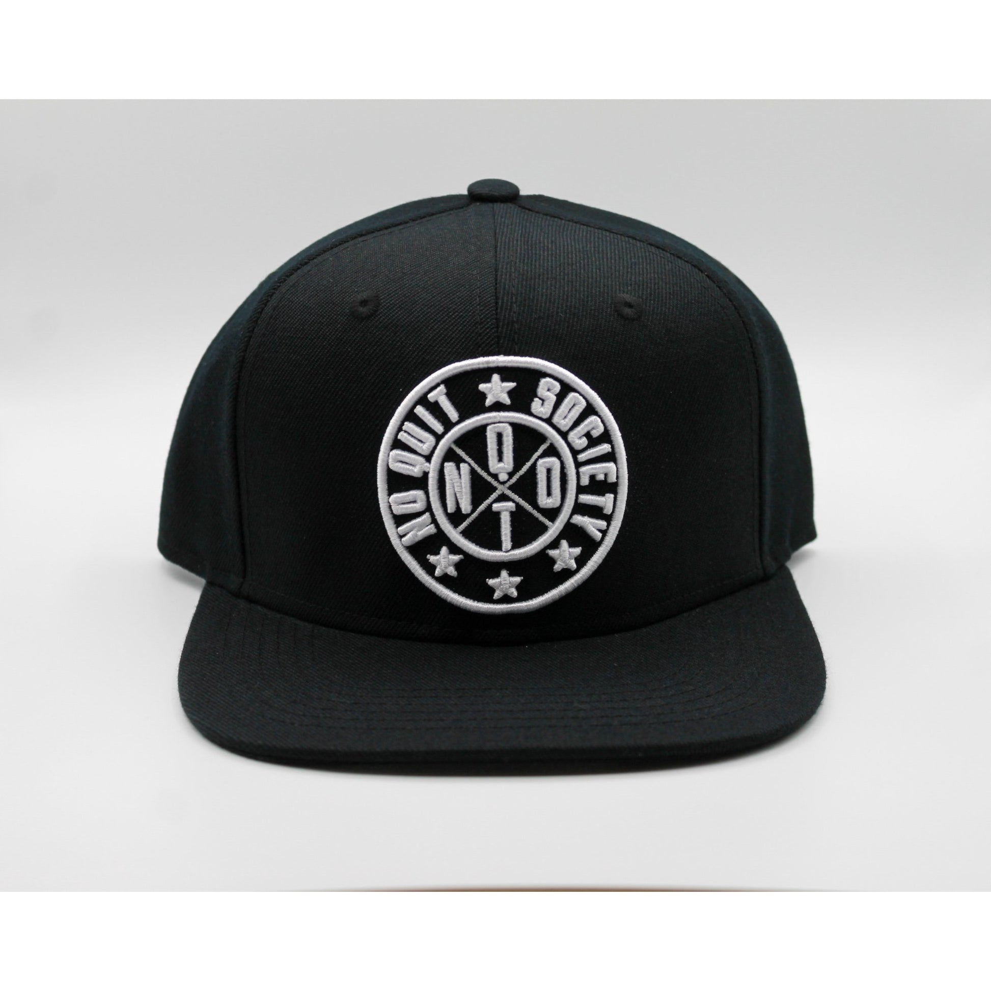 SOCIETY SNAPBACK - STEALTH BLACK - noquitsociety