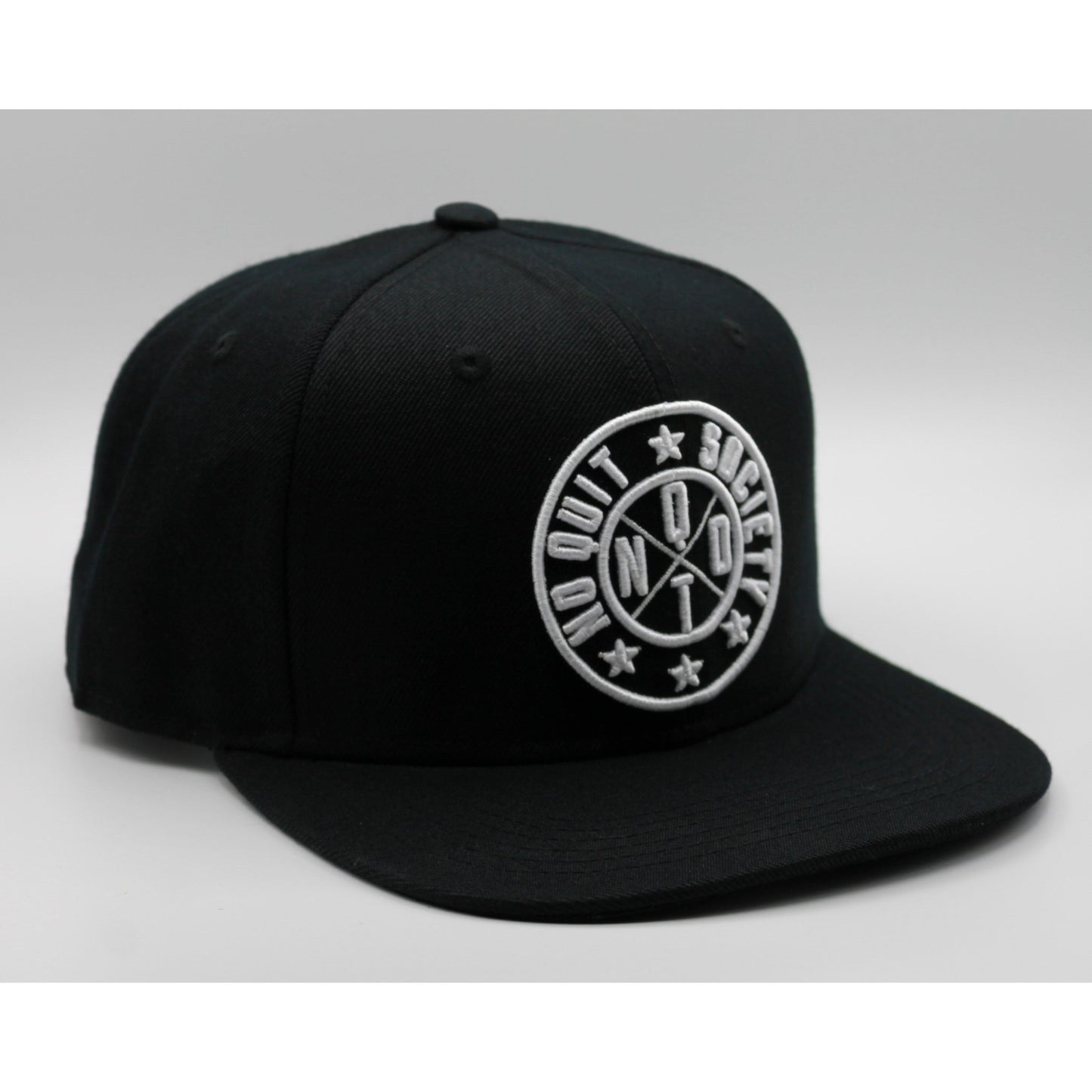 SOCIETY SNAPBACK - STEALTH BLACK - noquitsociety