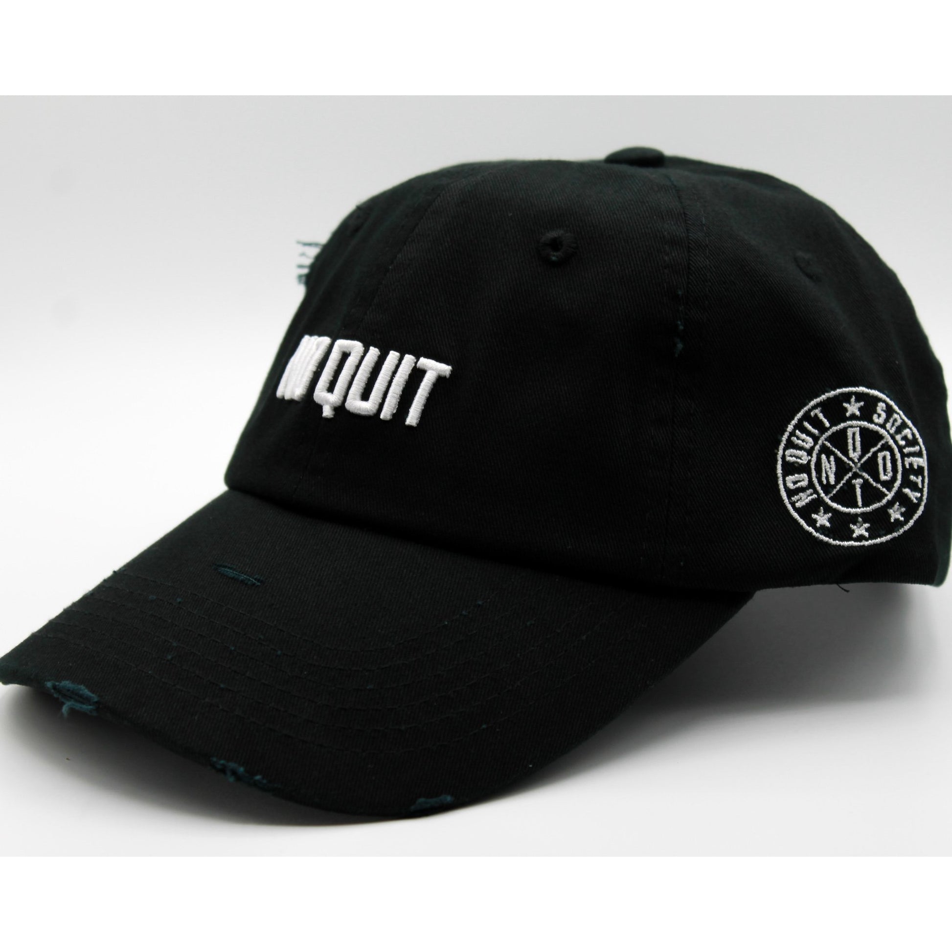 NO QUIT DAD HAT -STEALTH BLACK - noquitsociety