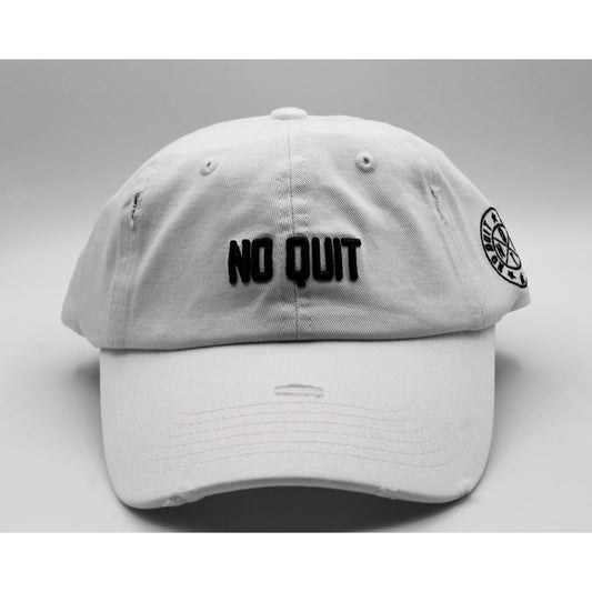 NO QUIT  DAD HAT - FROST WHITE - noquitsociety