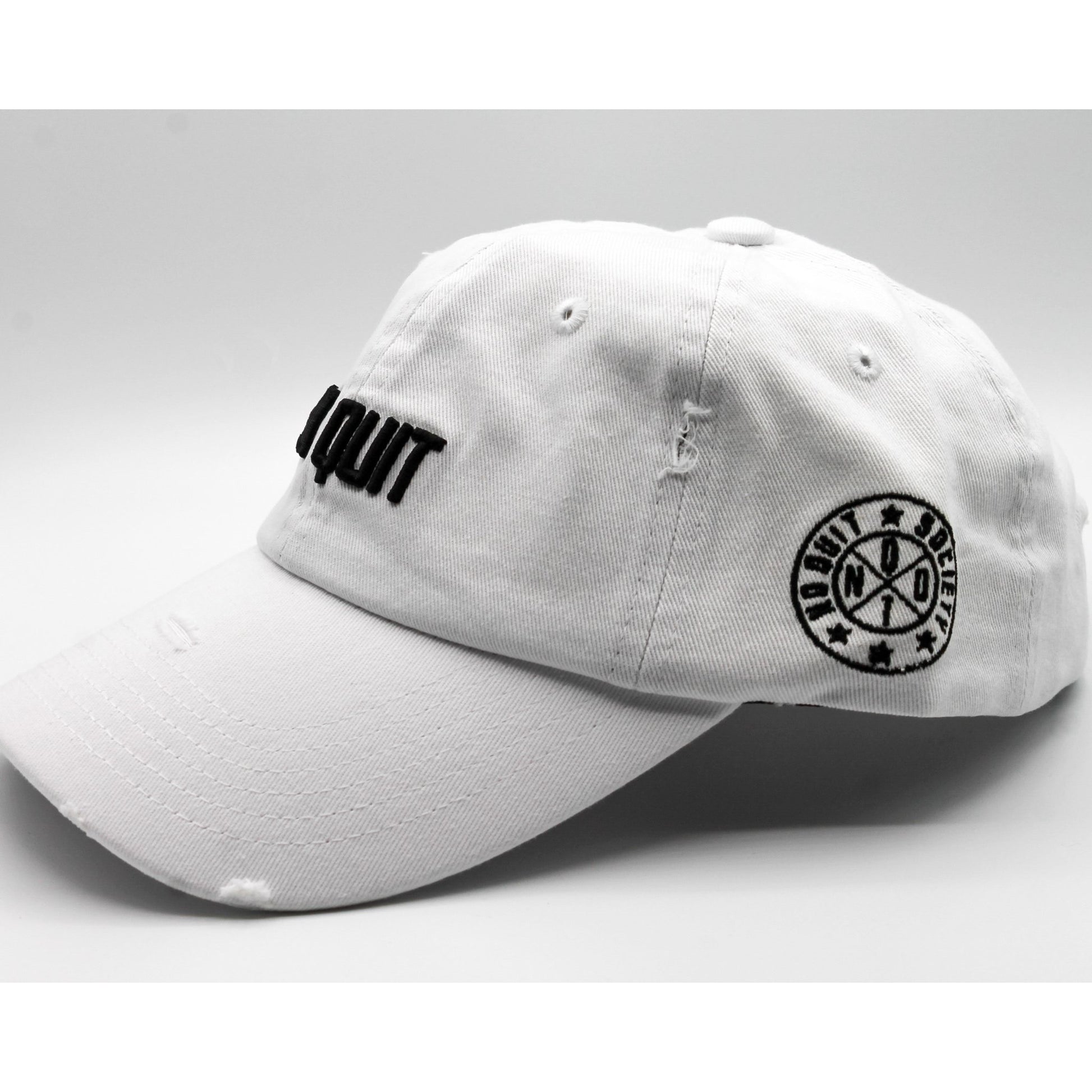 NO QUIT  DAD HAT - FROST WHITE - noquitsociety