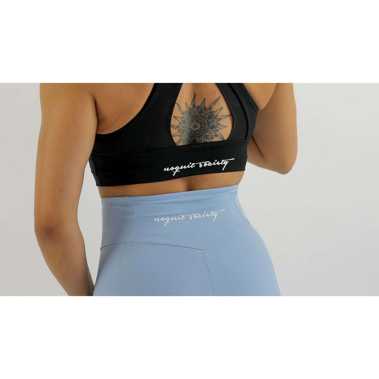 LIMITLESS BIKER SHORTS -MIST BLUE - noquitsociety