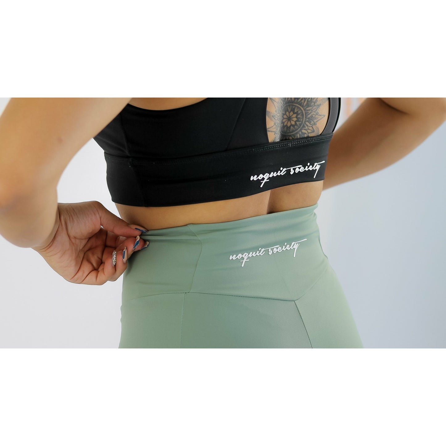 LIMITLESS BIKER SHORTS - PINE GREEN - noquitsociety