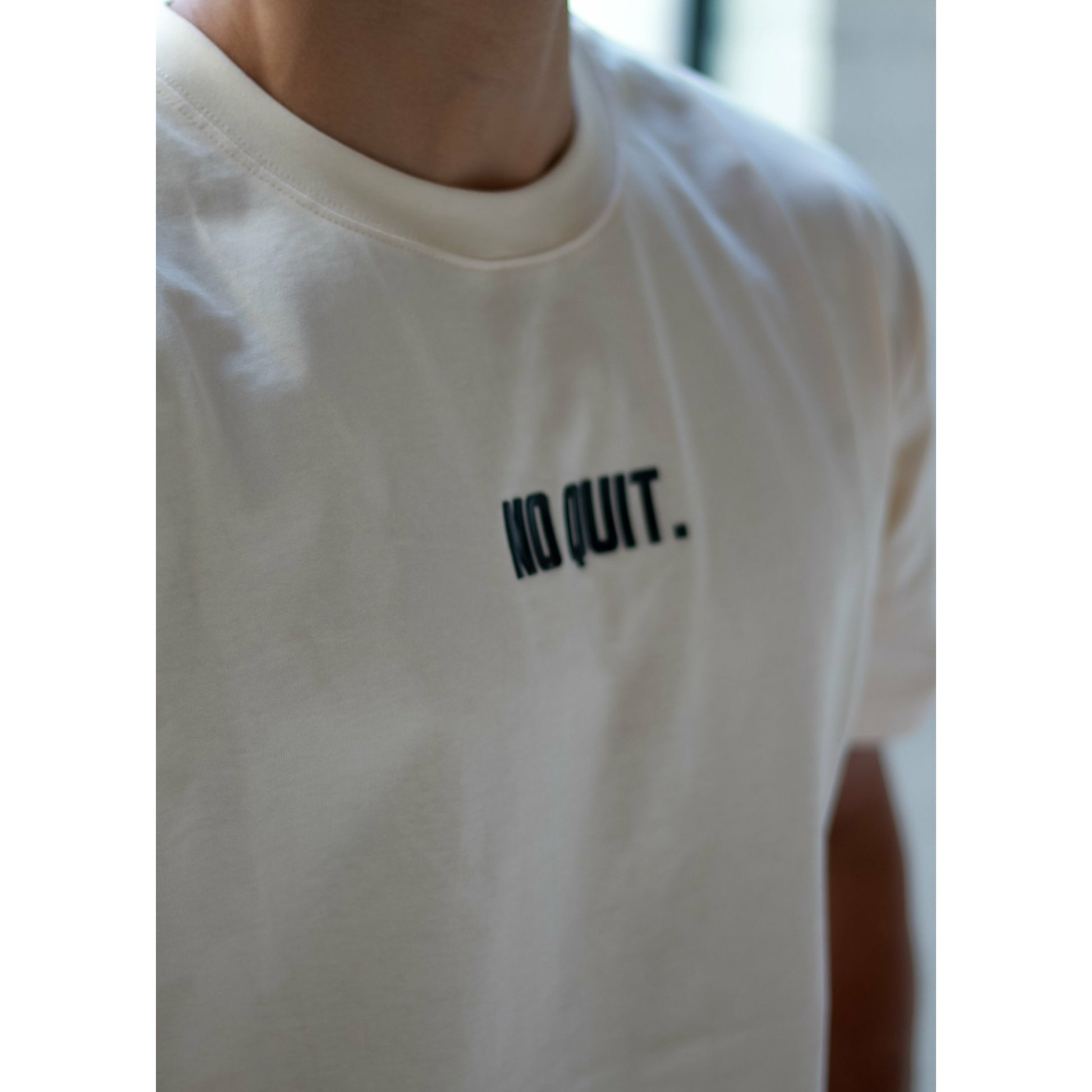 JACKED OVERSIZE TEE- BEIGE - noquitsociety