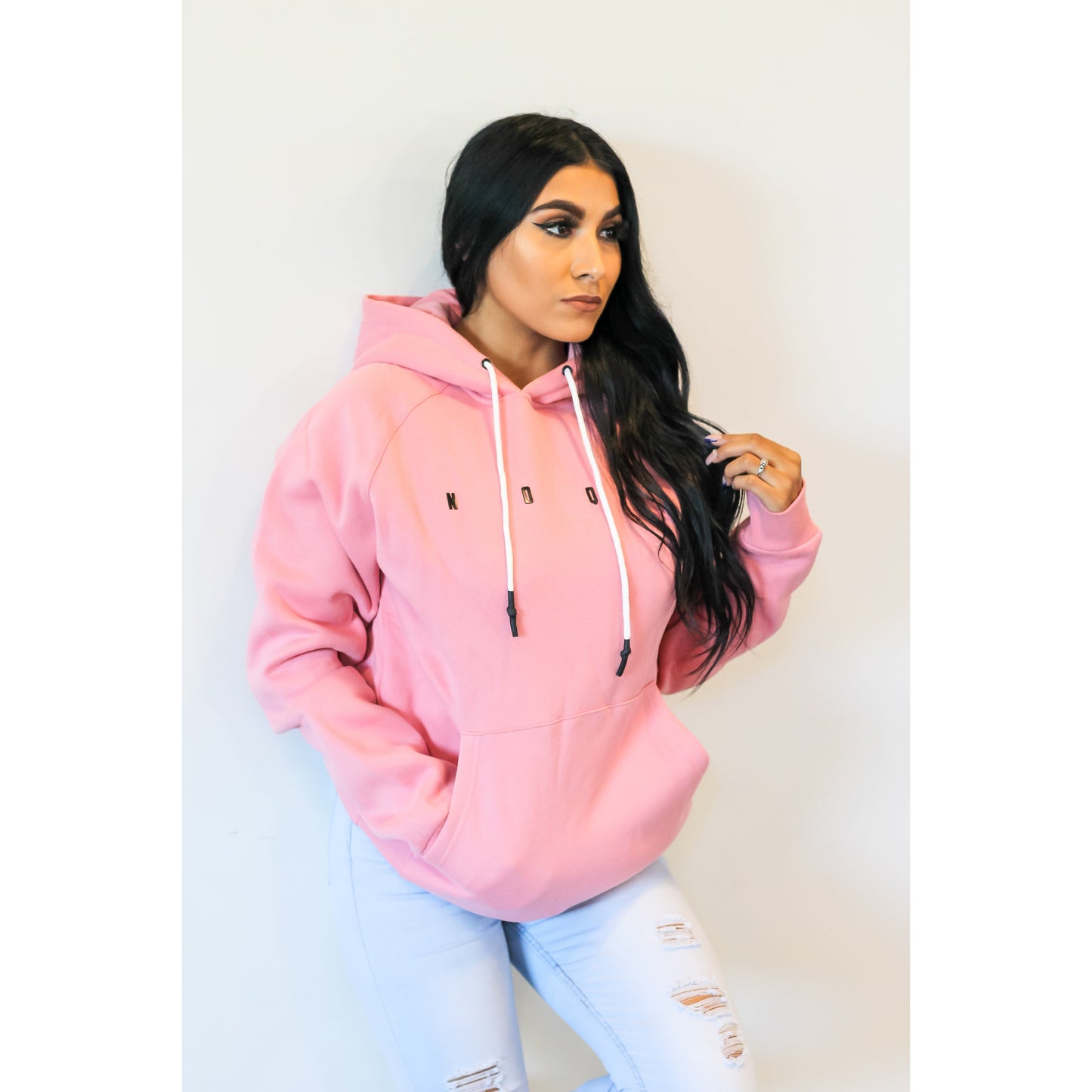JACKED OVERSIZE HOODIE - ROSE - noquitsociety