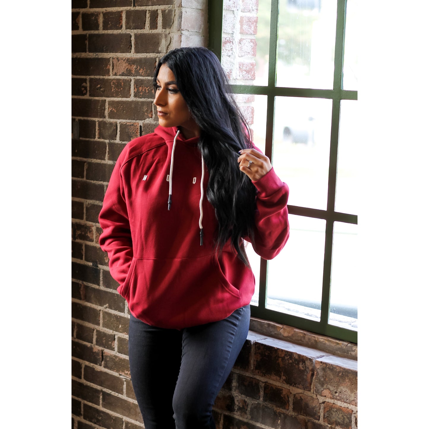JACKED OVERSIZE HOODIE- BURGUNDY - noquitsociety