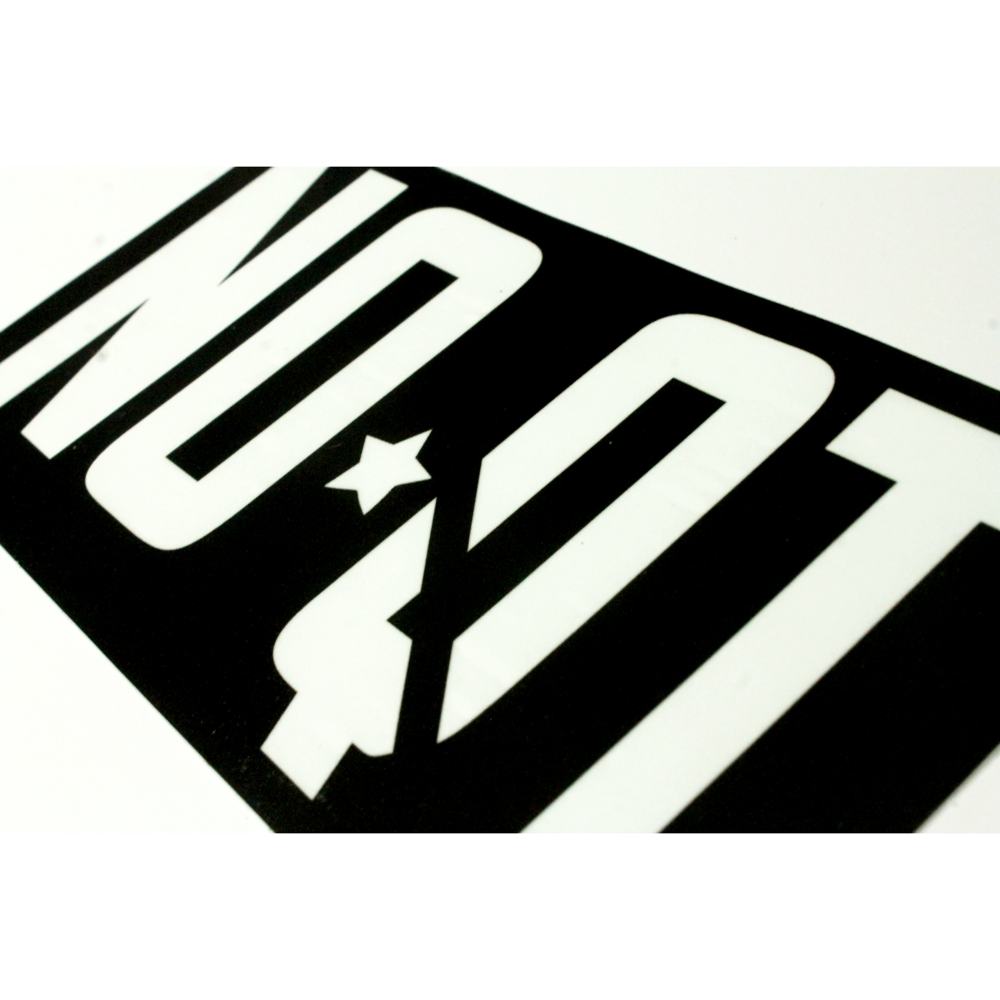 NOQUIT. 8" Sticker - Black - noquitsociety