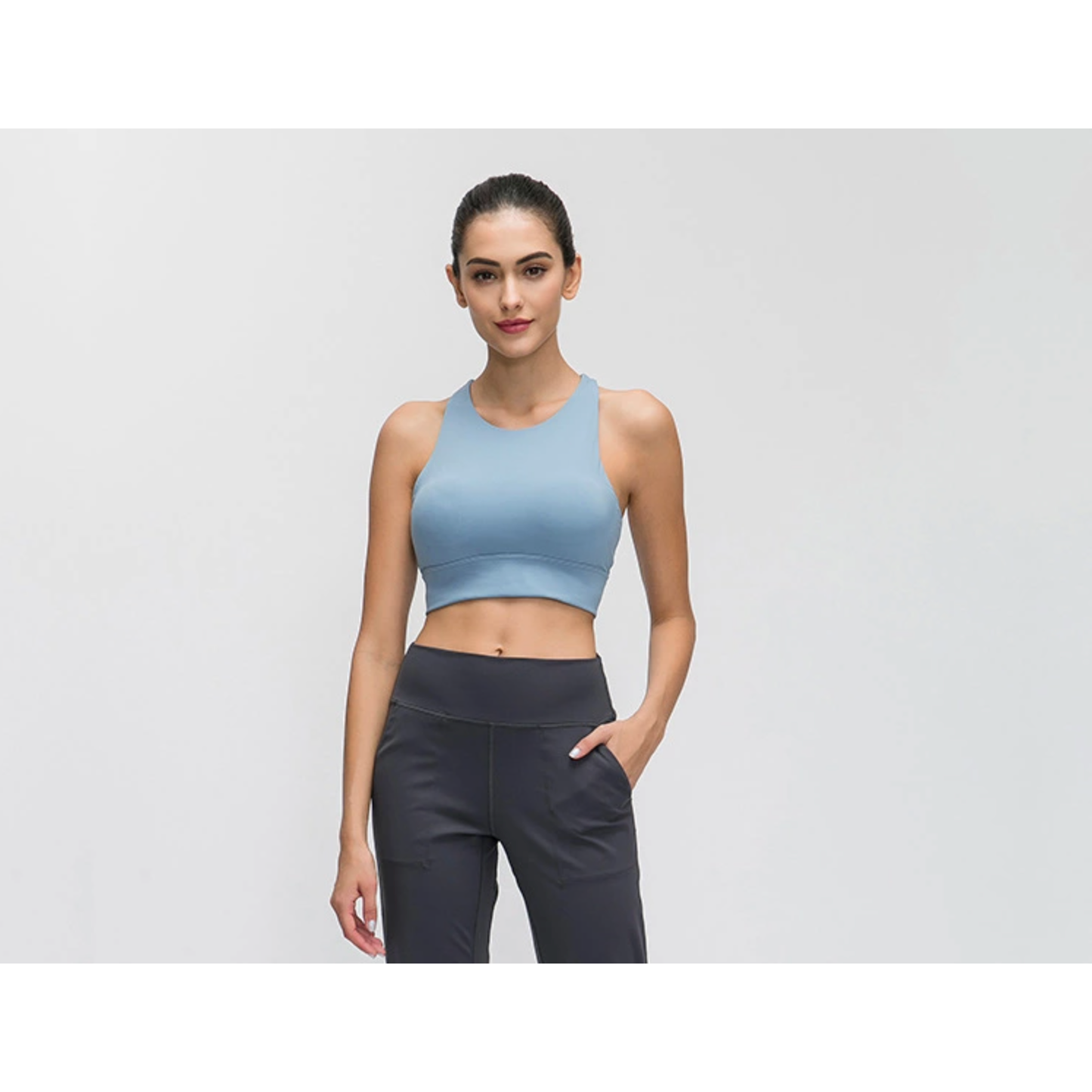 LIMITLESS SPORT BRA- SKY BLUE - noquitsociety