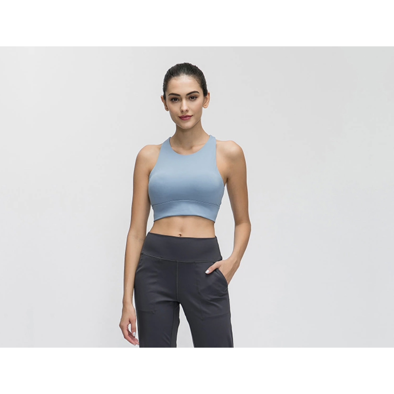 LIMITLESS SPORT BRA- SKY BLUE - noquitsociety