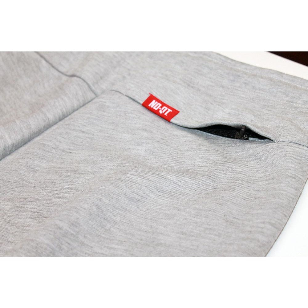ICONIC FLEECE SHORTS- HEATHER GREY - noquitsociety