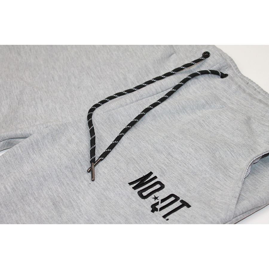 ICONIC FLEECE SHORTS- HEATHER GREY - noquitsociety