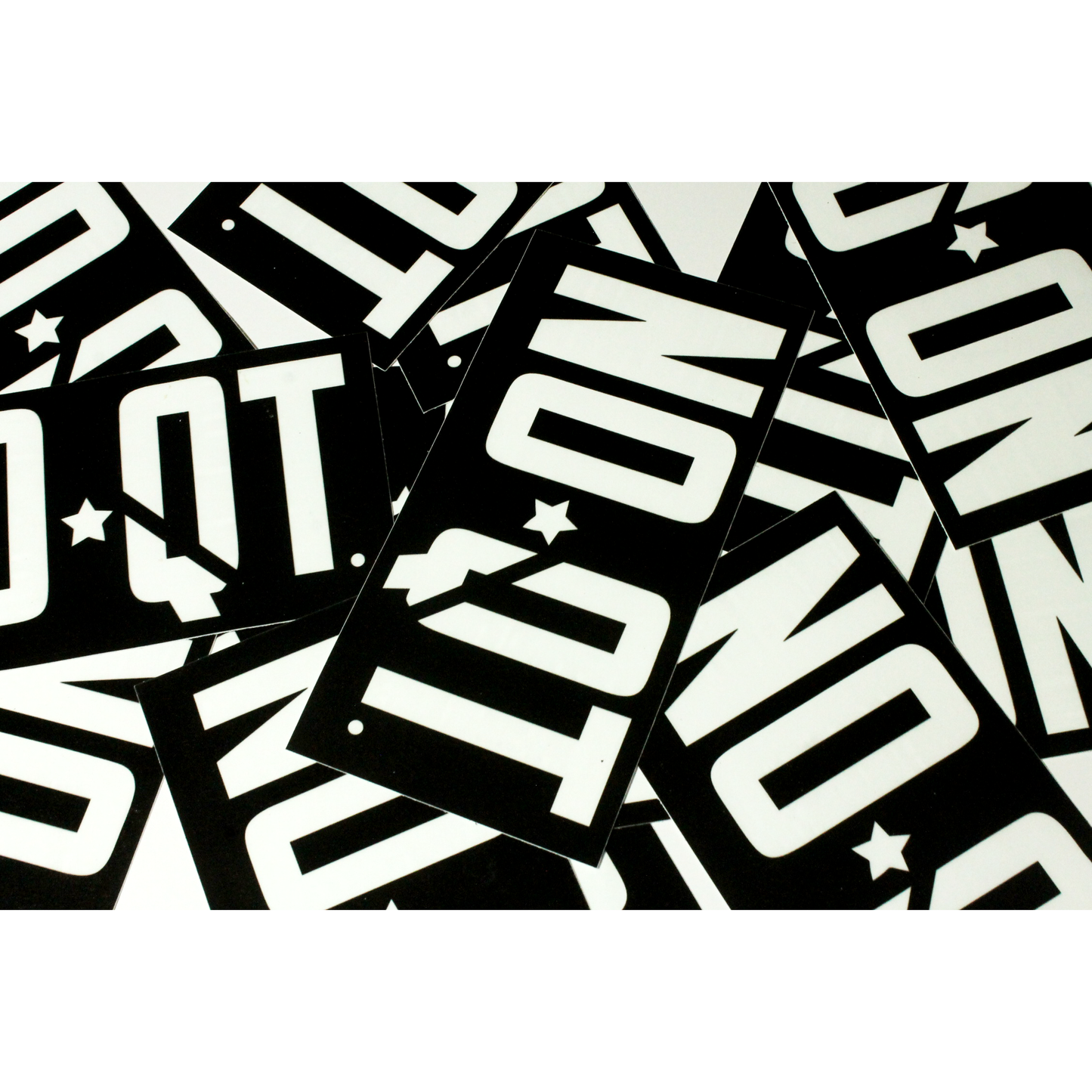 NOQUIT. 8" Sticker - Black - noquitsociety