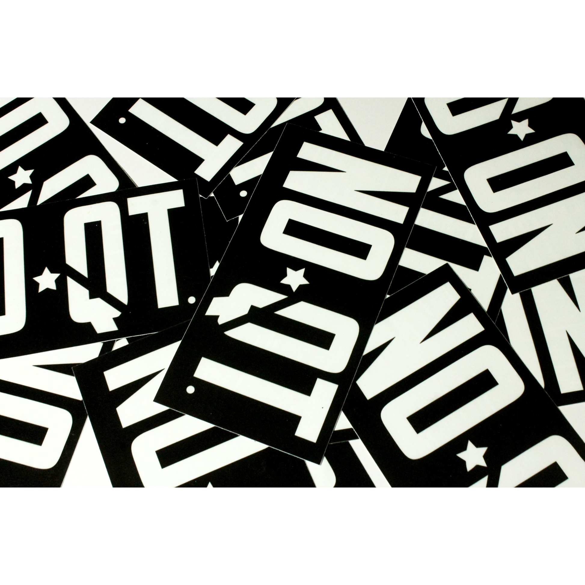 NOQUIT. 8" Sticker - Black - noquitsociety