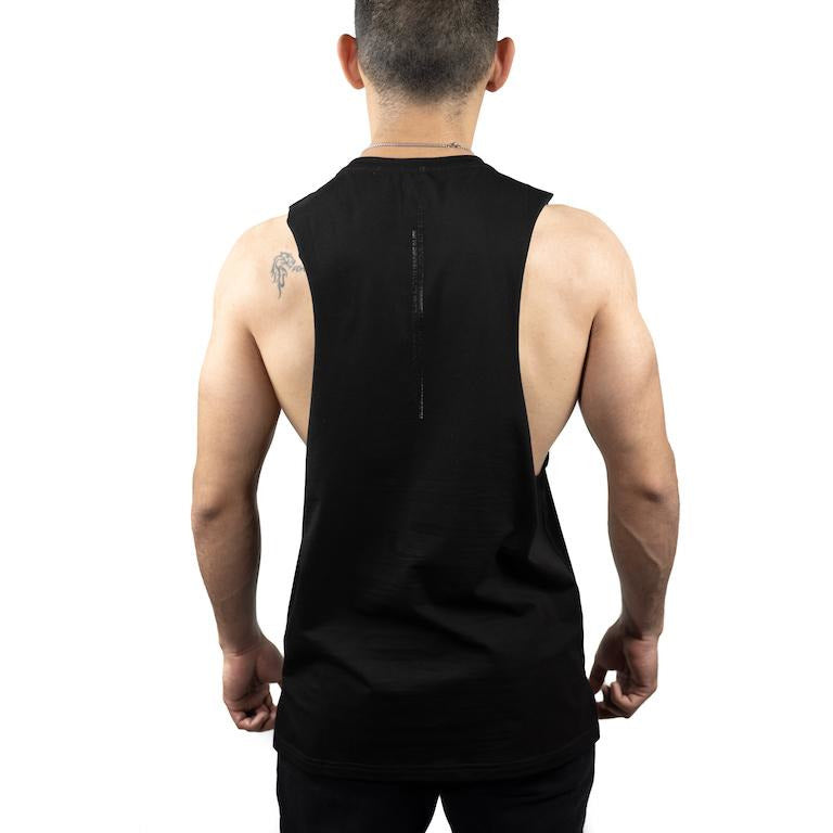 HYBRID MUSCLE TEE - BLACK - noquitsociety