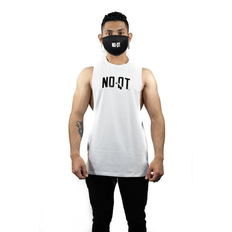 HYBRID MUSCLE TEE - WHITE - noquitsociety