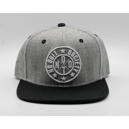 SOCIETY SNAPBACK-GREY - noquitsociety