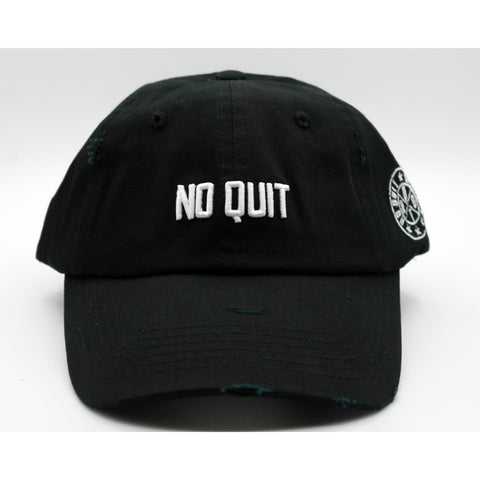 NO QUIT DAD HAT -STEALTH BLACK - noquitsociety