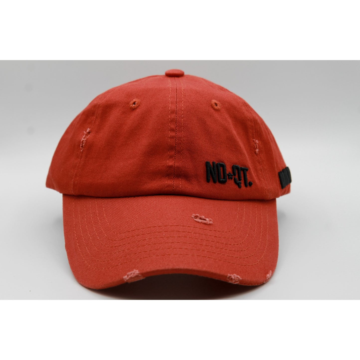 DISTRESSED DAD HAT -RED - noquitsociety