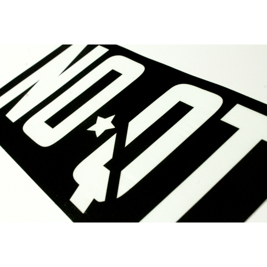 NOQUIT. 8" Sticker - Black - noquitsociety